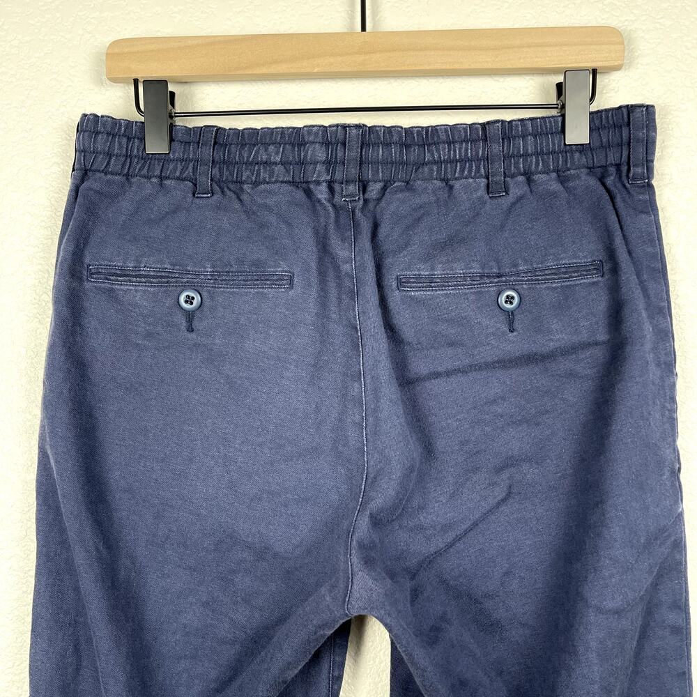 SHIPS Safilin For Ships Navy‎ Linen Flax Chino Trouser Pants Medium Japanese - Picture 7 of 13